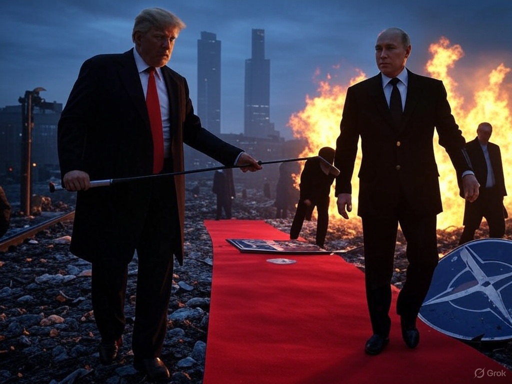 "Trump's Red Carpet for Putin: Ukraine Burns, Democracy Crumbles"